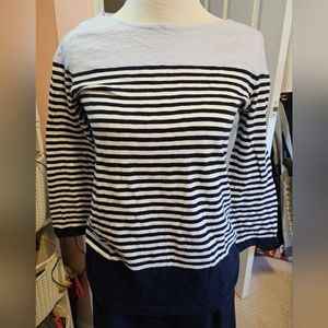 J Crew Factory Women's Cotton Strip Tee - Size M